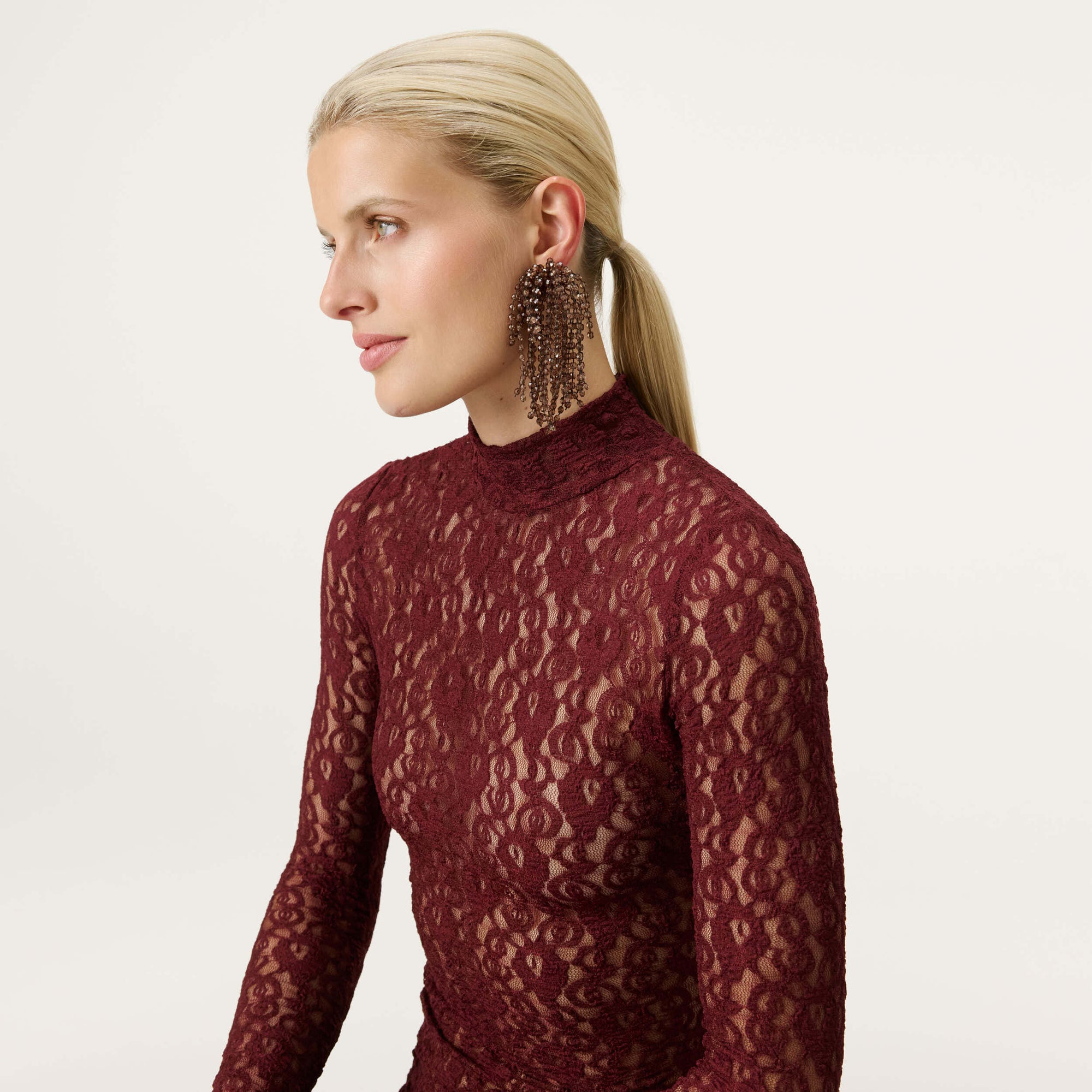 Fringe Earring brown