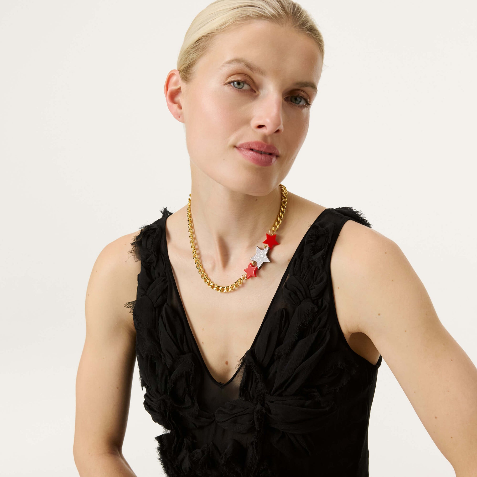 Star Necklace multi red