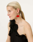 Single Lip Earring red