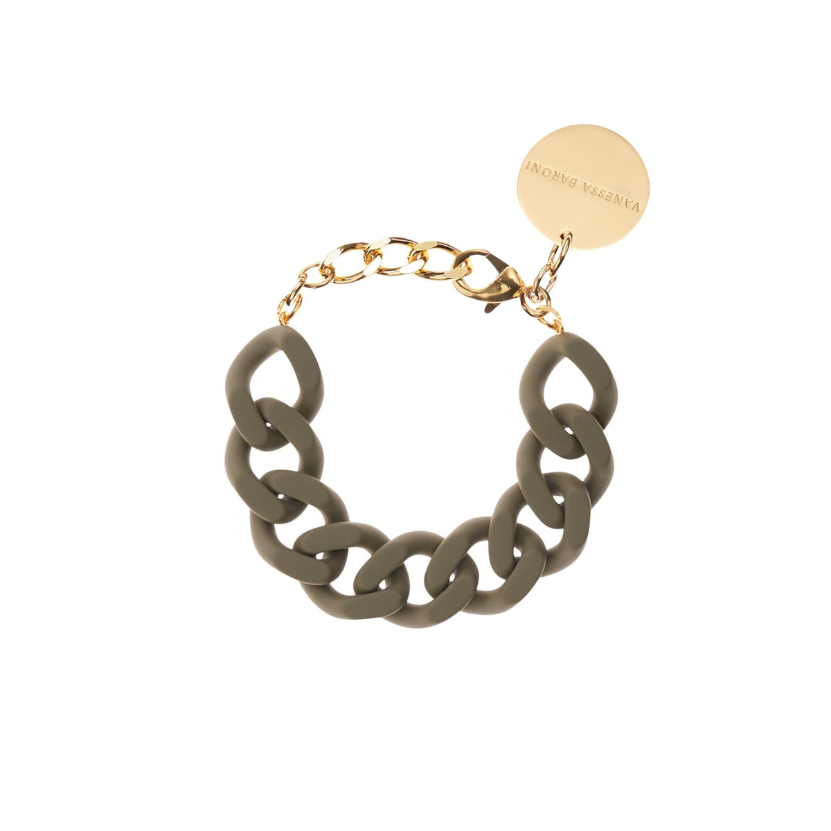 Flat Chain Bracelet Matt Olive