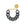 Flat Chain Bracelet Black Marble | Vanessa Baroni.
