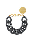 Flat Chain Bracelet Black Marble | Vanessa Baroni.