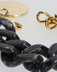 Flat Chain Bracelet Black Marble | Vanessa Baroni.