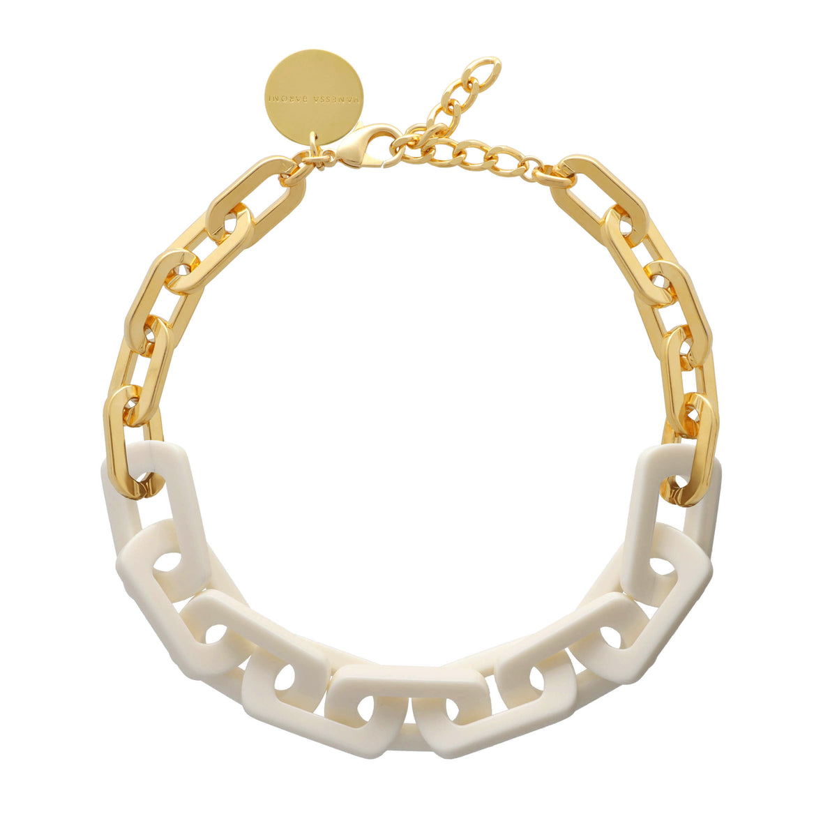 Edge Necklace with Gold - Off-White