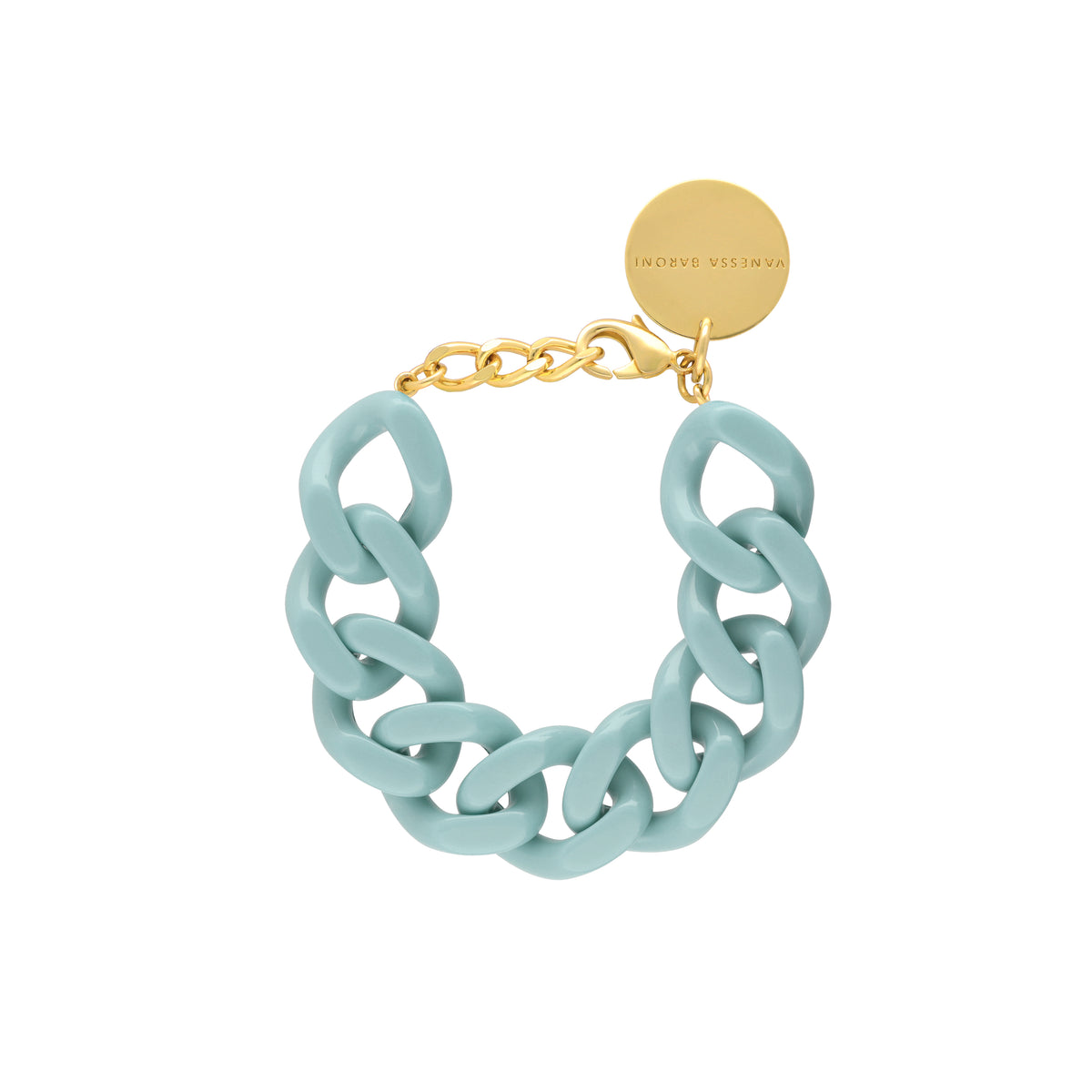 Flat Chain Bracelet Baby Blue