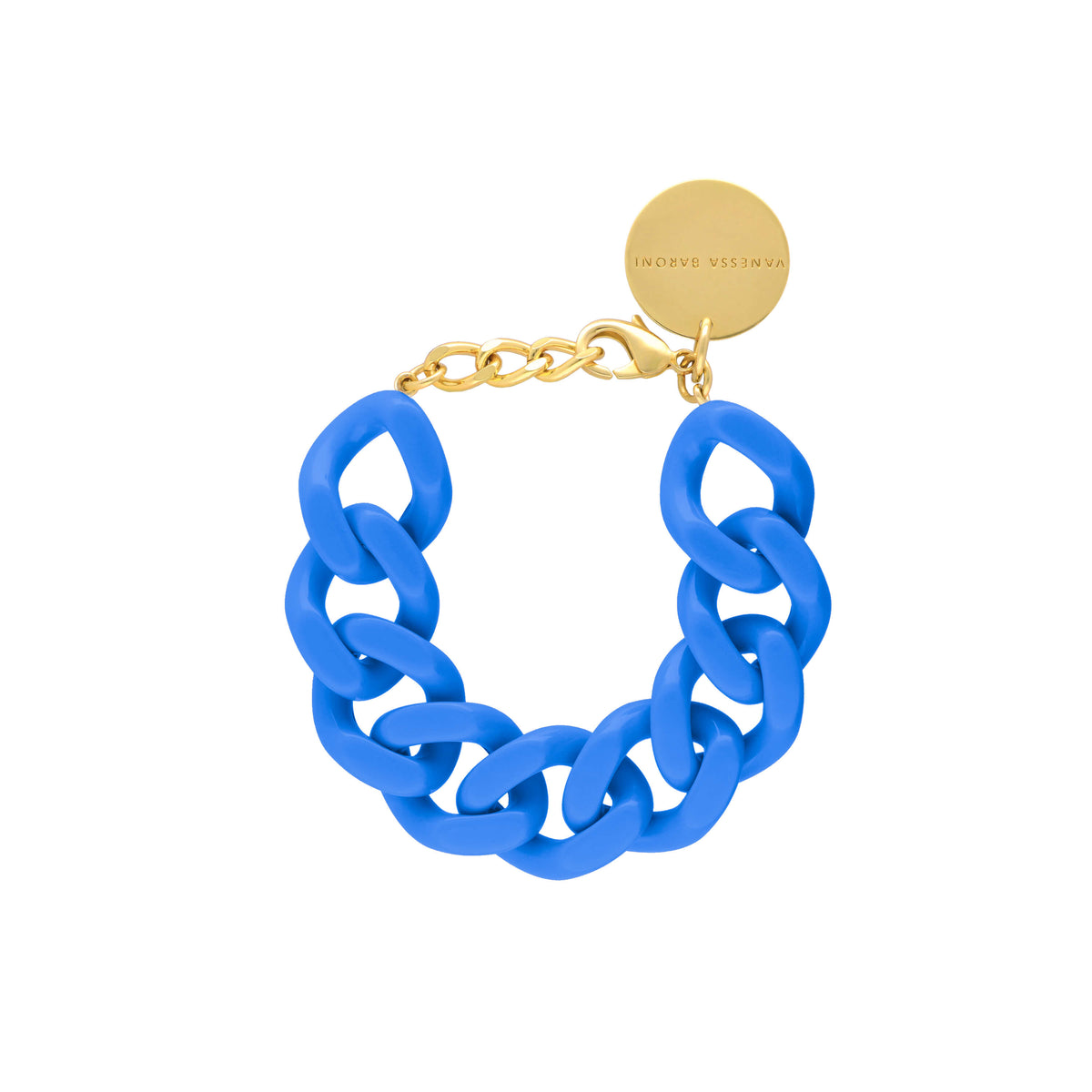 Flat Chain Bracelet Blue