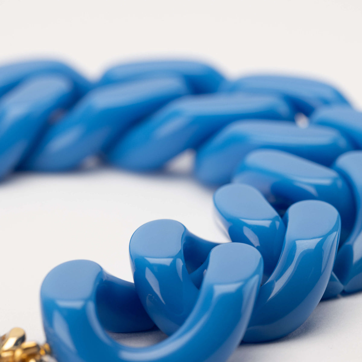 Flat Chain Bracelet Blue