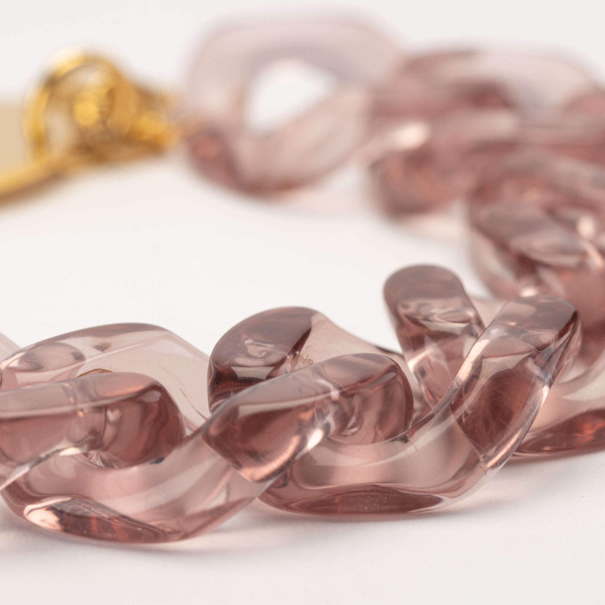 Flat Chain Bracelet Clear Taupe - Vanessa Baroni