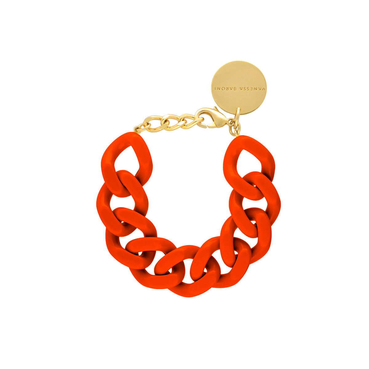 Flat Chain Bracelet Coral