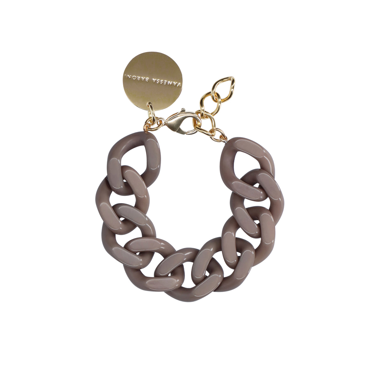 Flat Chain Bracelet dark taupe