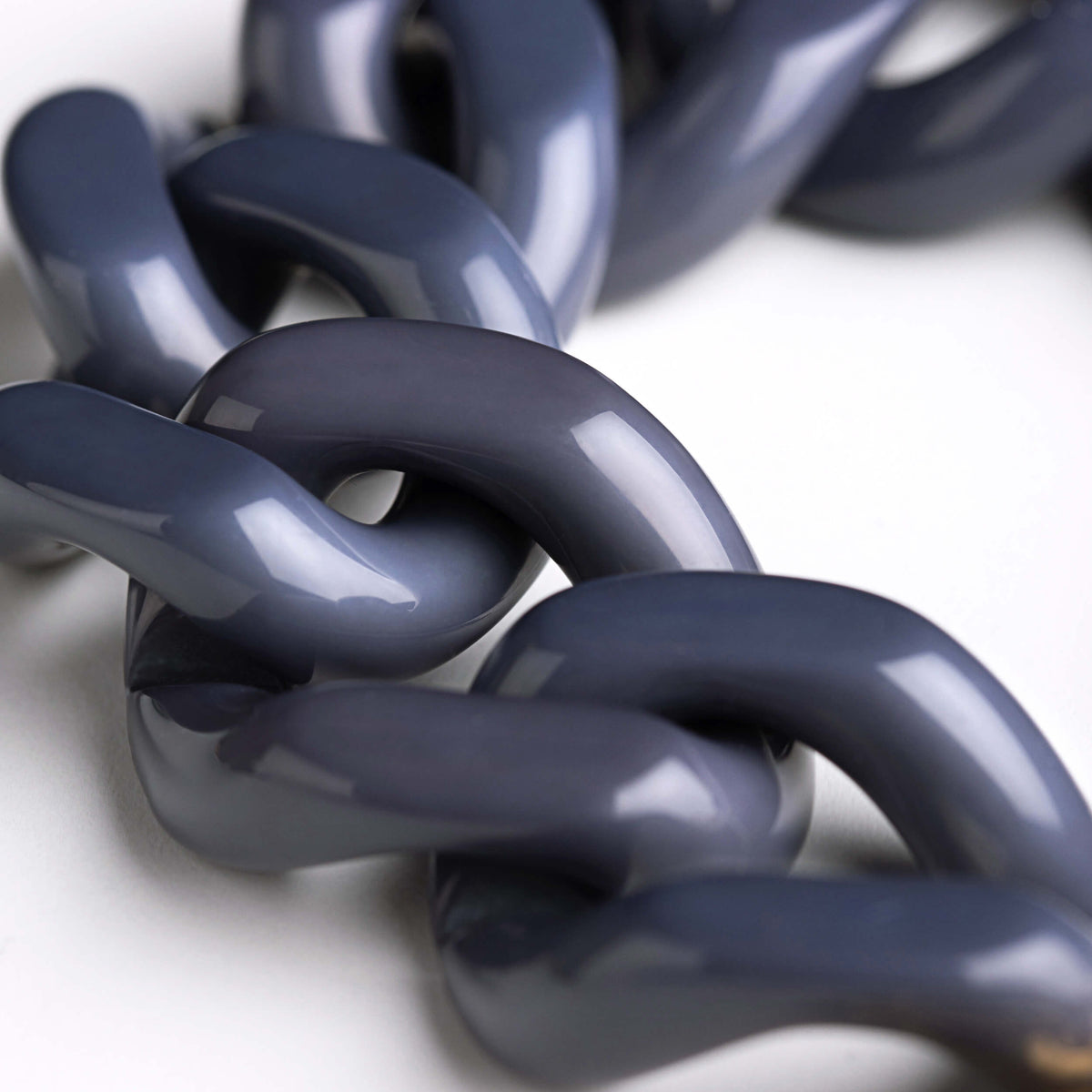 Flat Chain Bracelet grey-blue