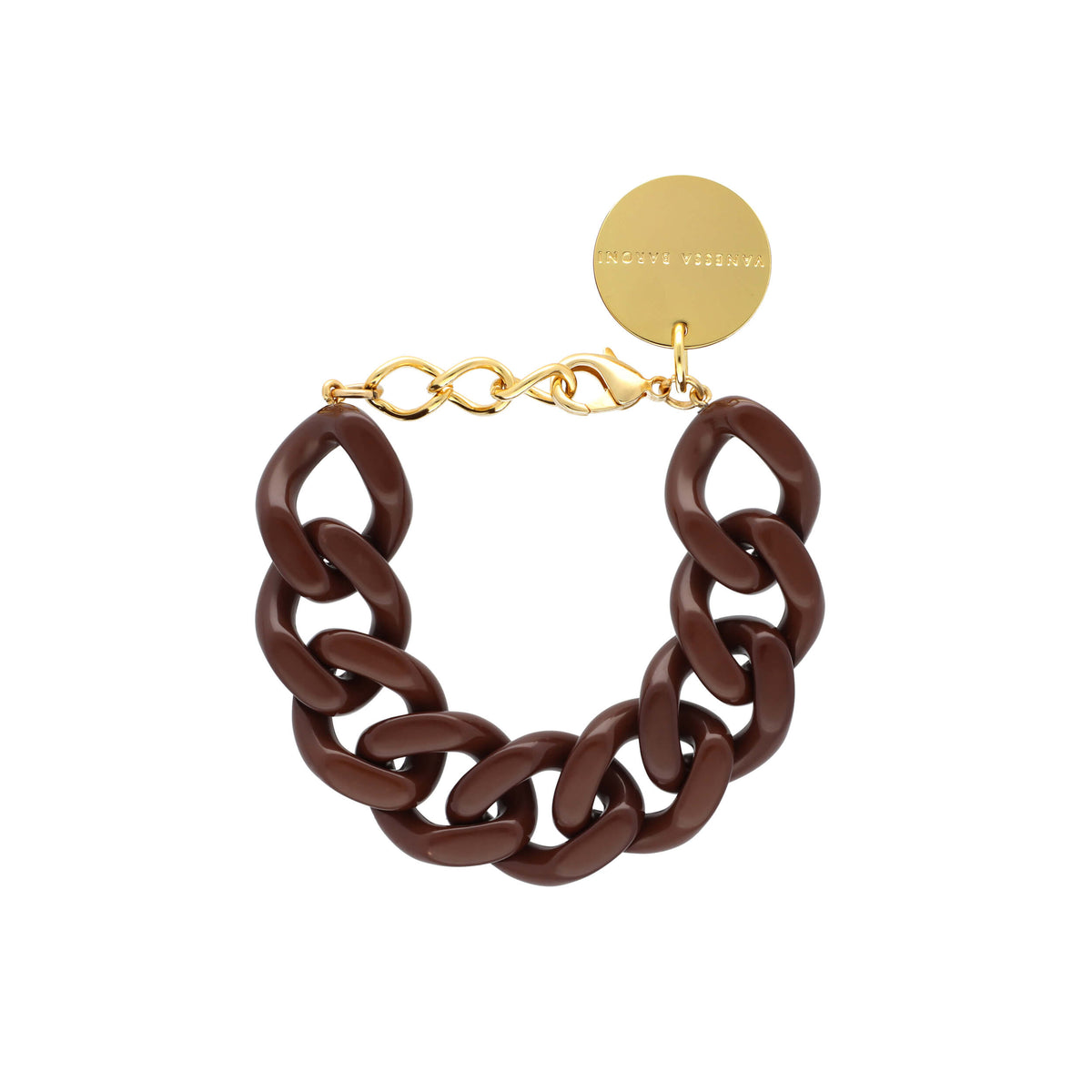 Flat Chain Bracelet maroon