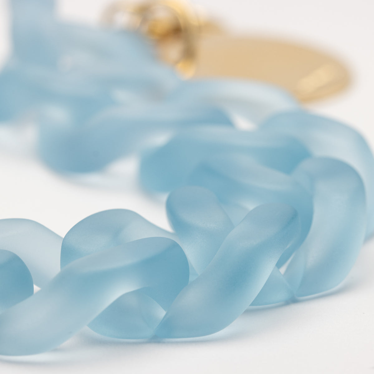Flat Chain Bracelet Iced Blue