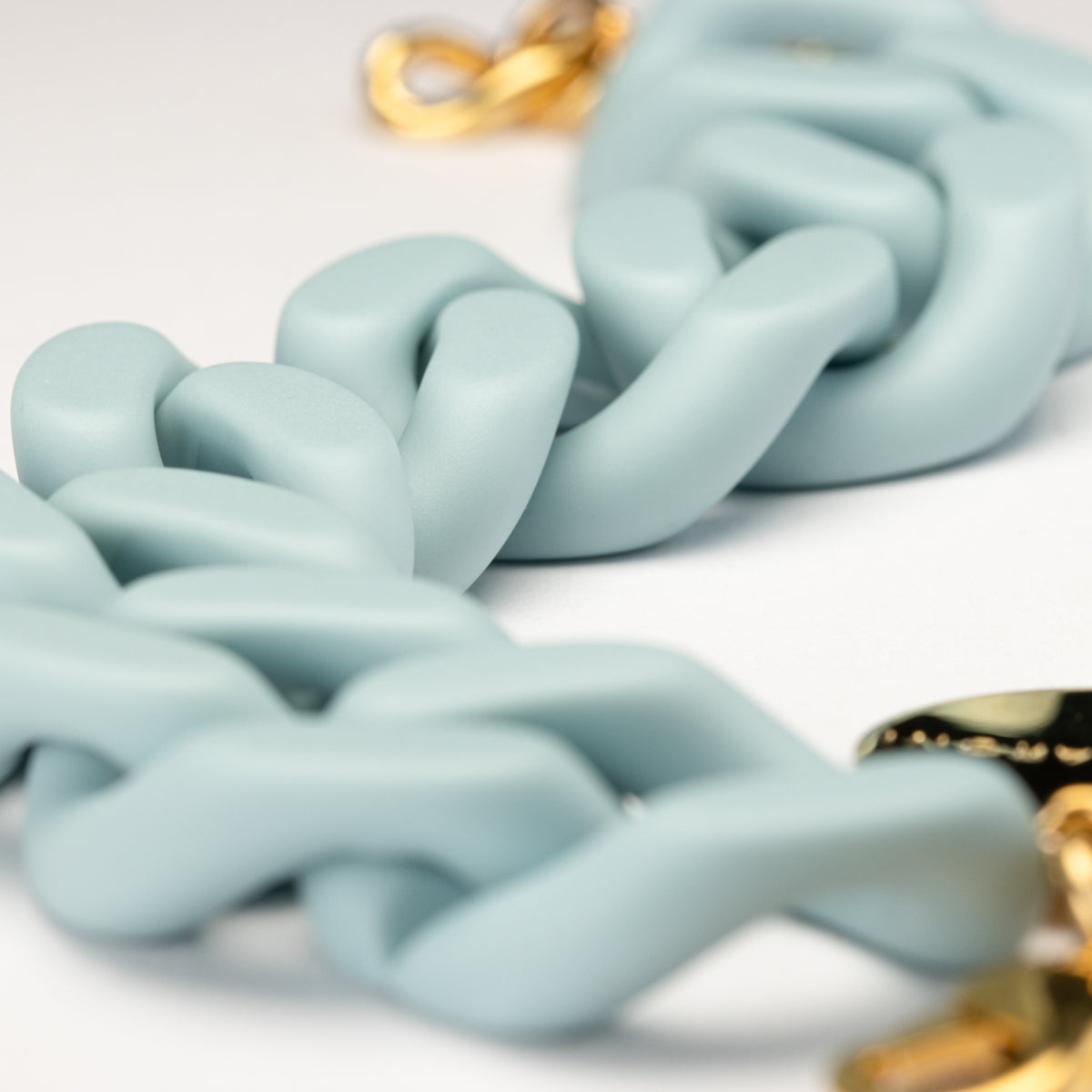 Flat Chain Bracelet Matt Baby Blue