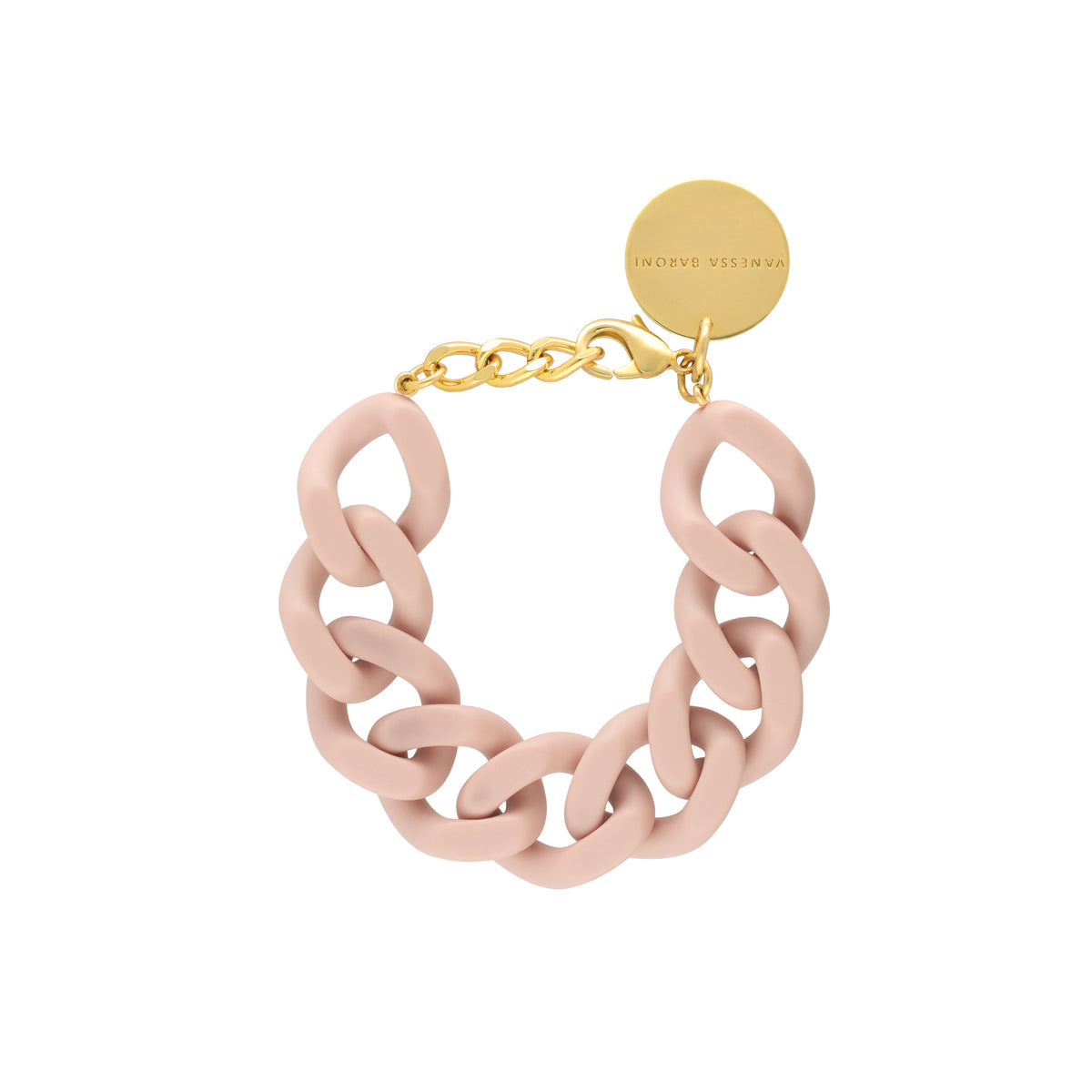 Flat Chain Bracelet Matt Baby Rosé