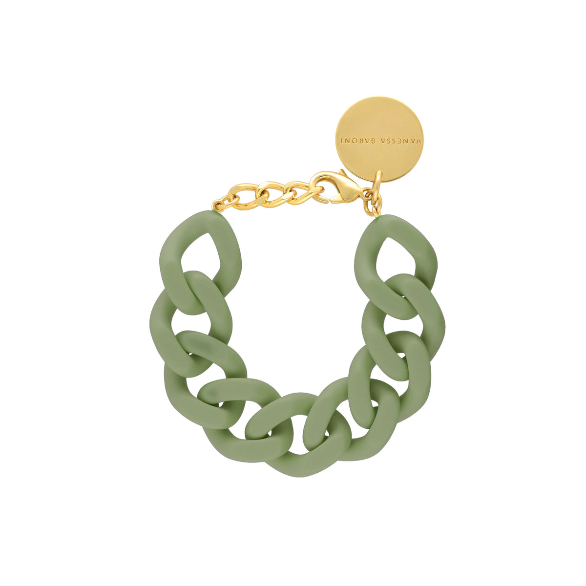 Flat Chain Bracelet Matt Mint