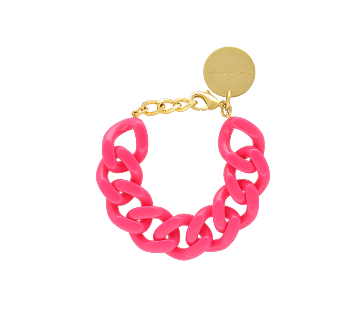 Flat Chain Bracelet Pink