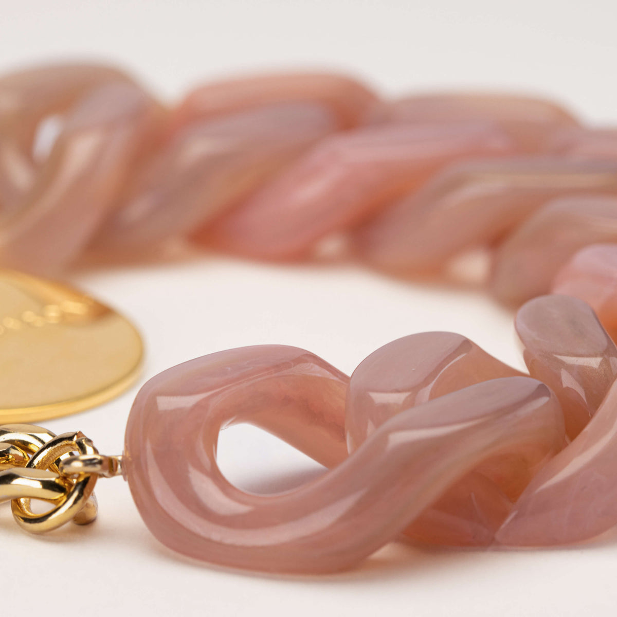 Flat Chain Bracelet Rosé Marble