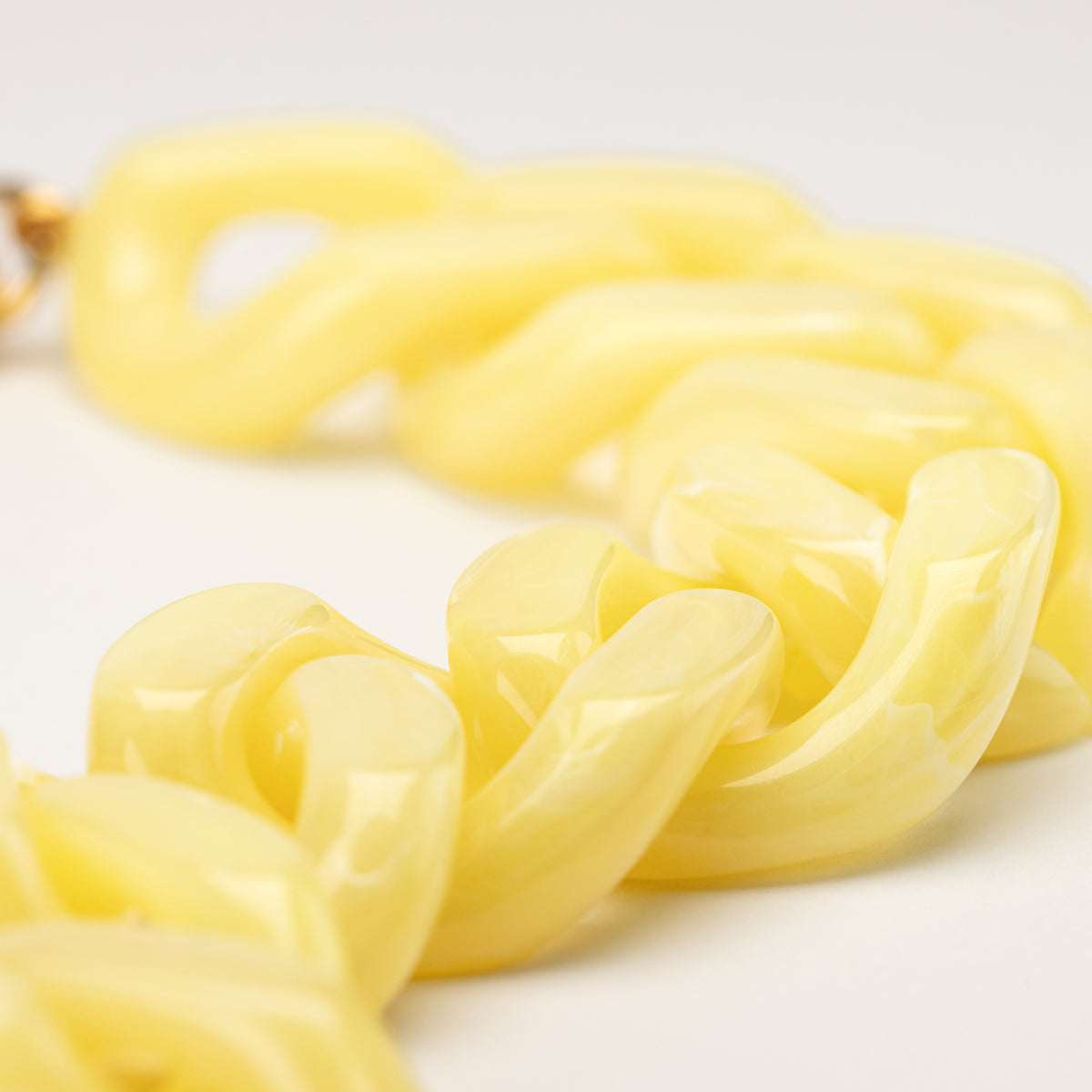 Flat Chain Bracelet Yellow Marble