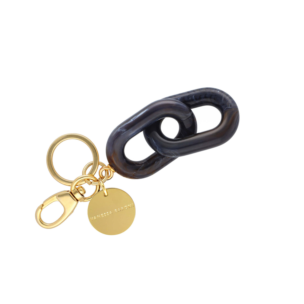 Round Chain Key Ring blue multicolor