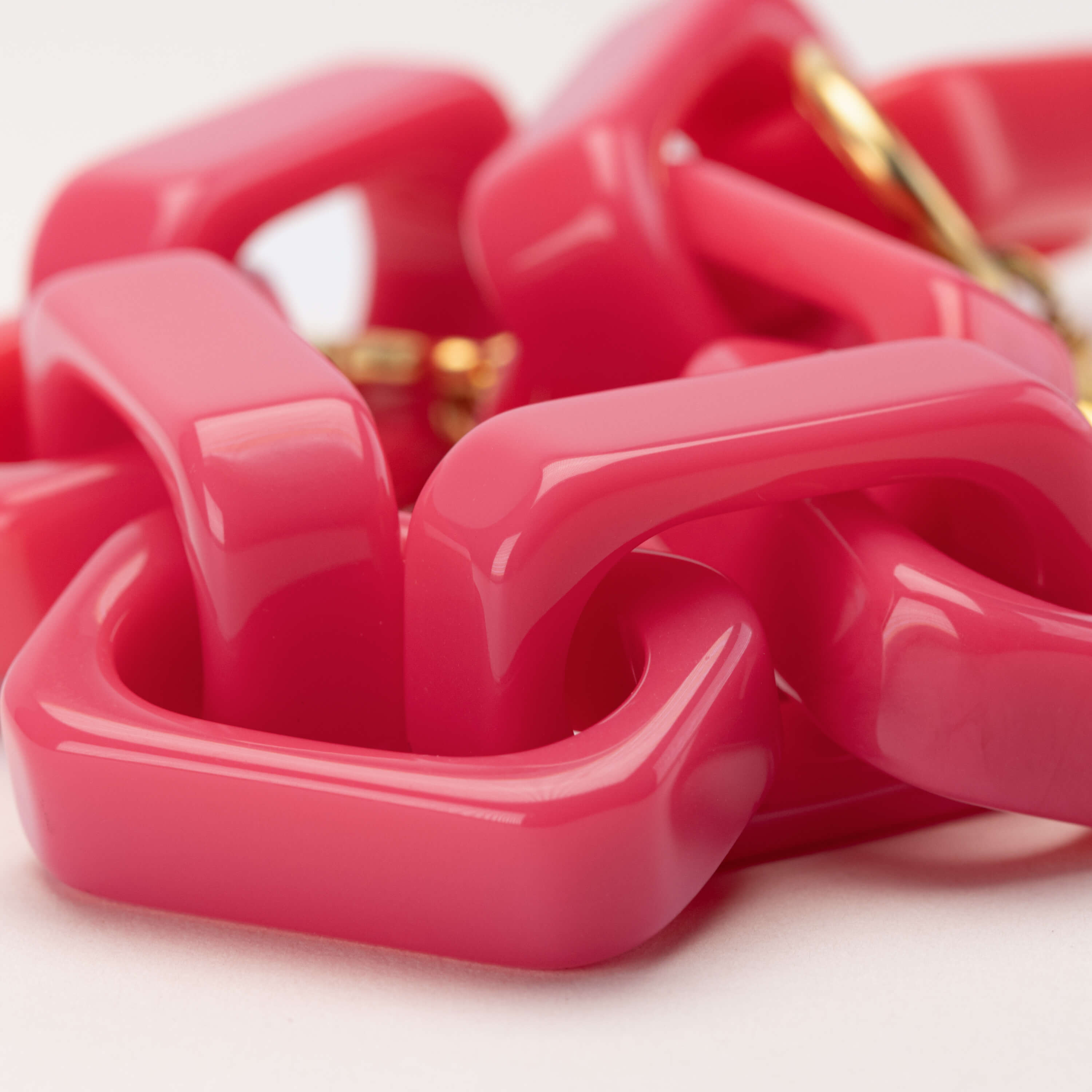 Chunky Chain Link Bracelet - Pink