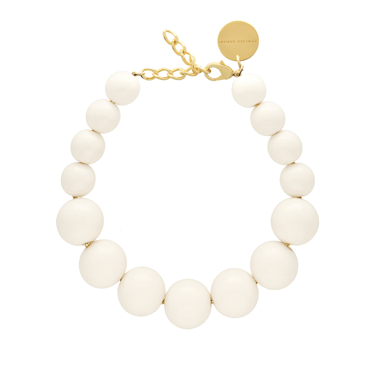 Beads Necklace Off White