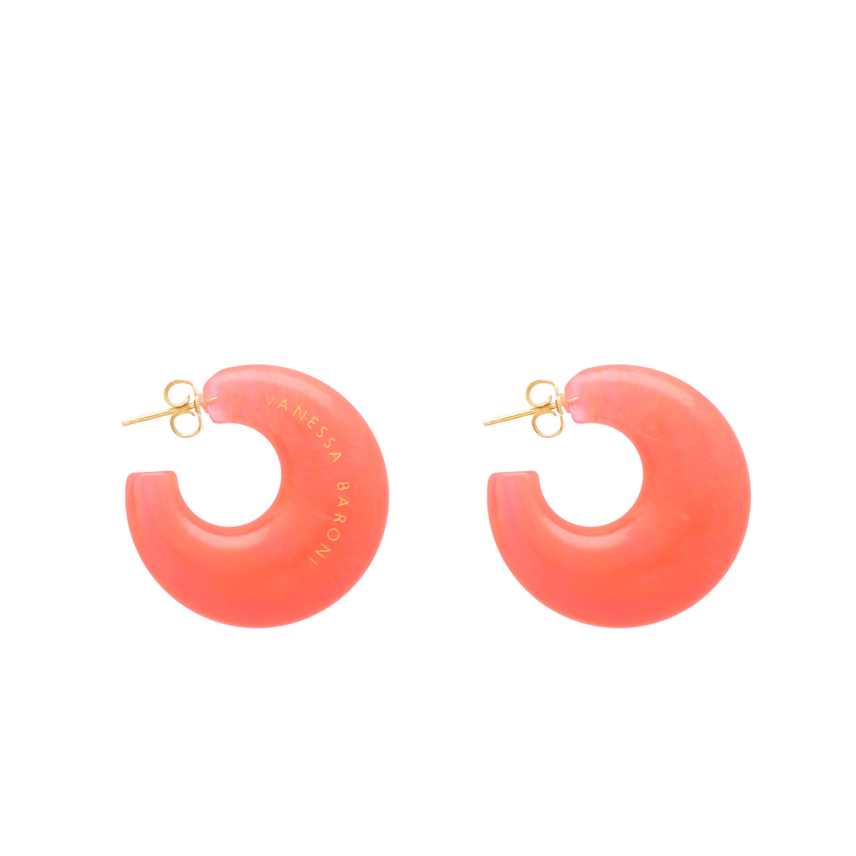 Moon Earring Campari Orange