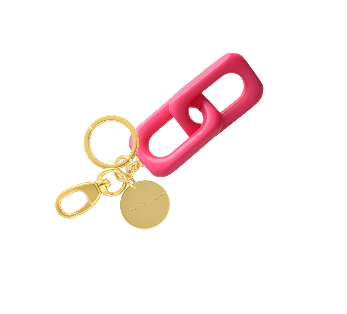 Squared Key Ring pink