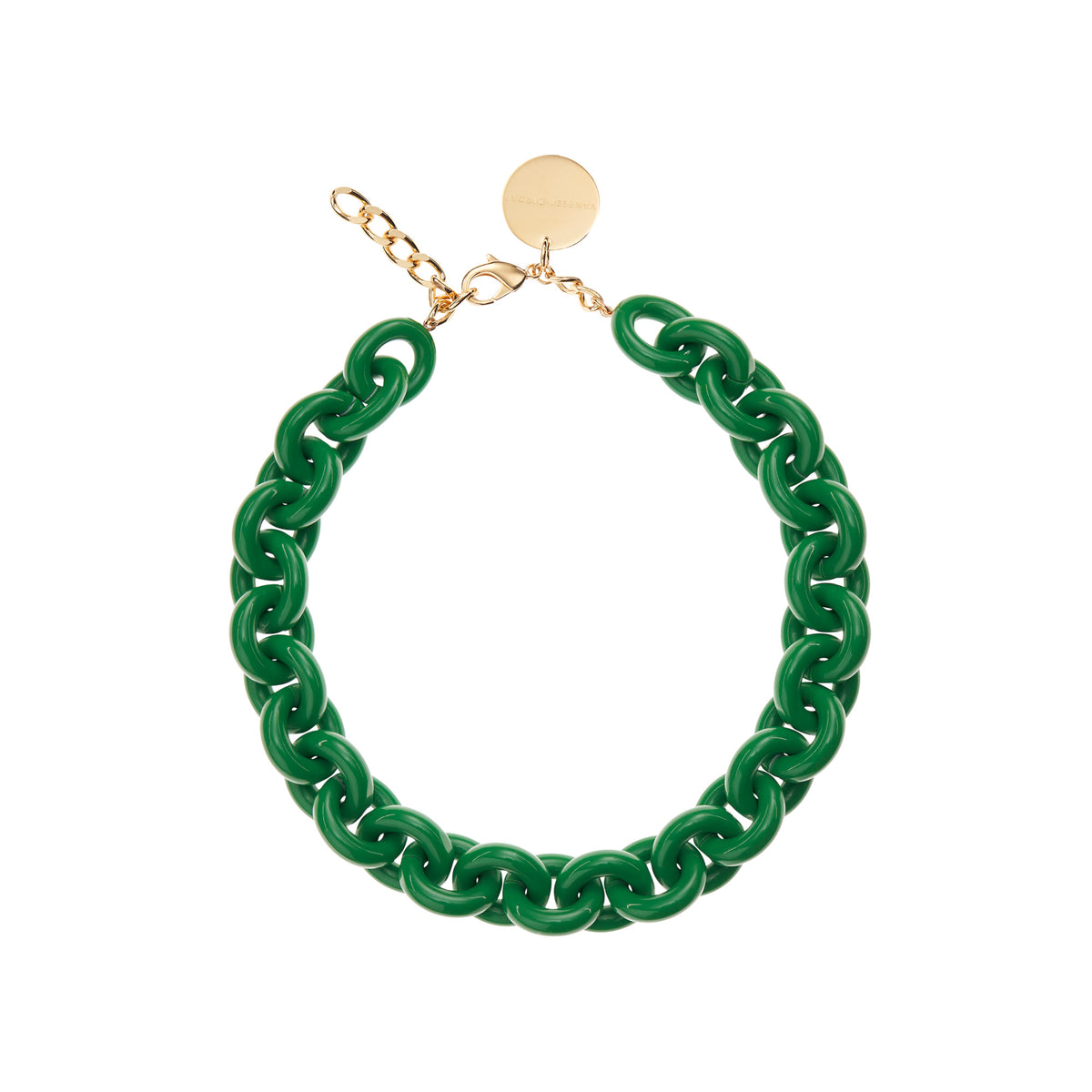 Circle Necklace Green