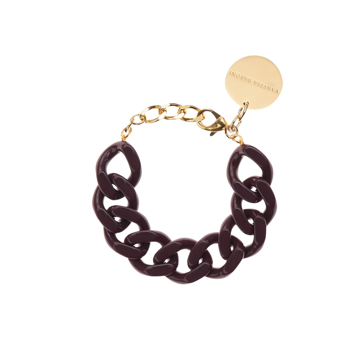 Flat Chain Bracelet Aubergine
