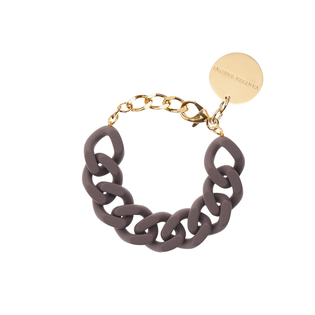 Flat Chain Bracelet Matt Taupe