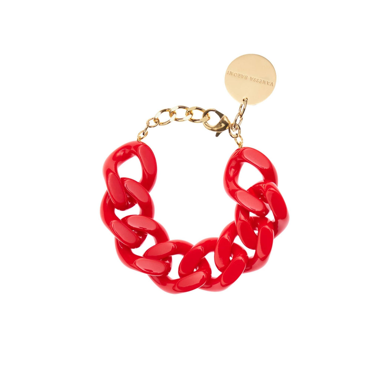 Flat Chain Bracelet Red