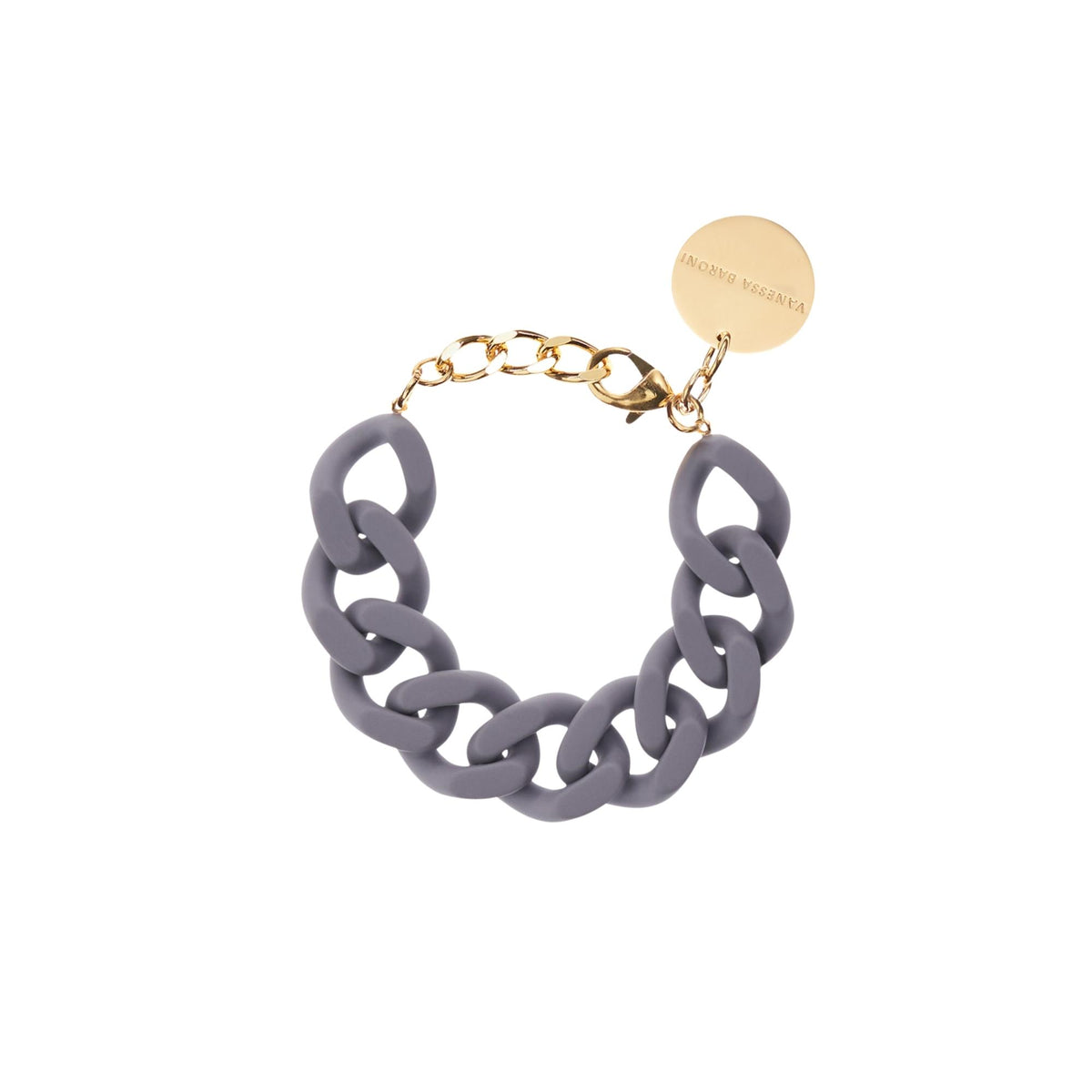 Flat Chain Bracelet Matt Pigeon Grey