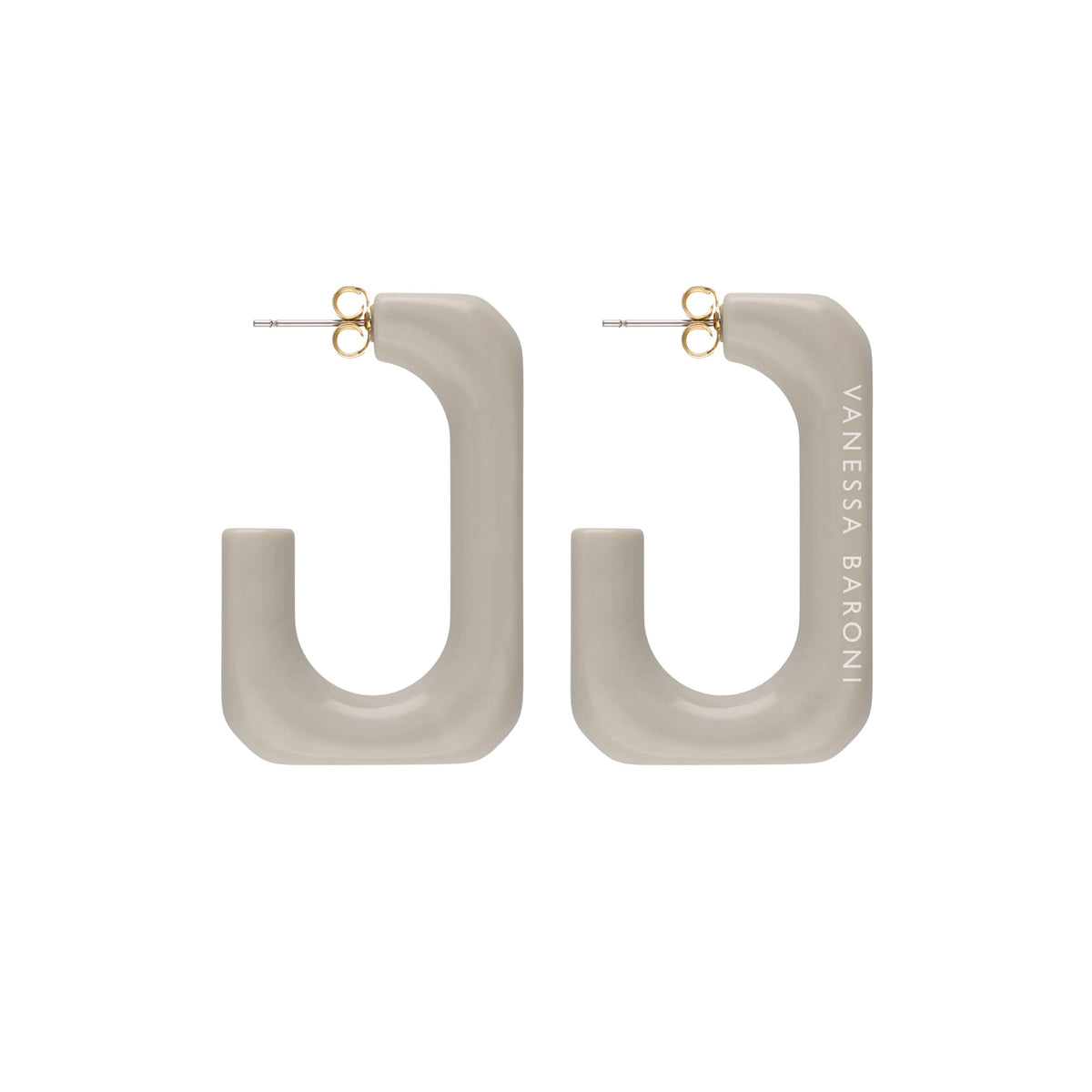 SQUARED Single Earring Small grey
